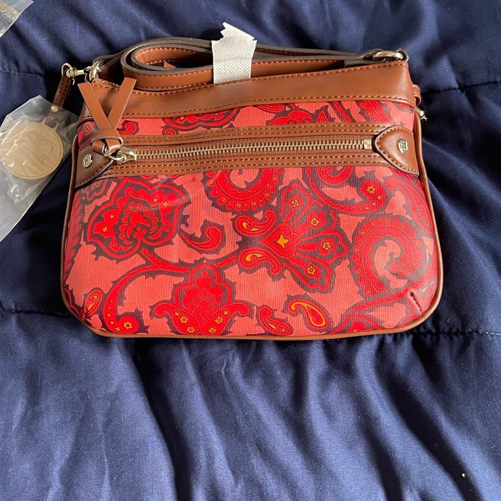 Liz Claiborne New York Purse in red paisley